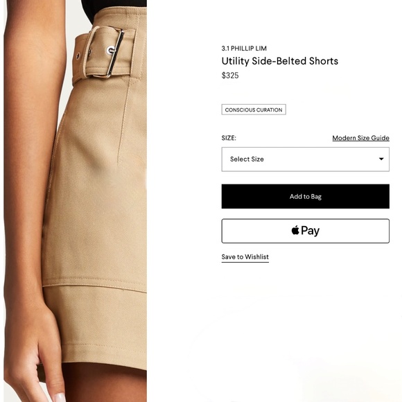 3.1 Phillip Lim Utility Side Belted Shorts US6 - Picture 5 of 9